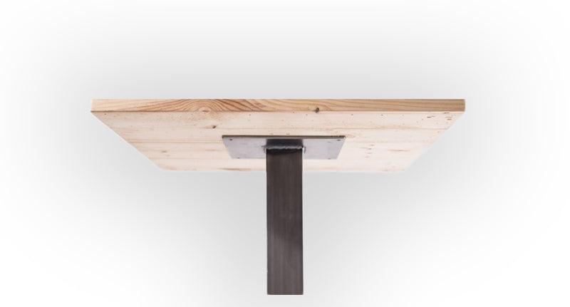 mesa alta bar cuadrada madera pino - Welderfire