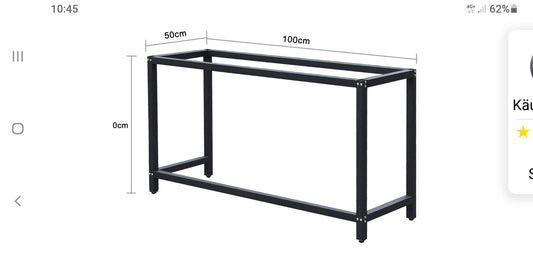 Conjunto pata atornillable mesa escritorio color Negro tubo 40x40cm 1,5mm estructural