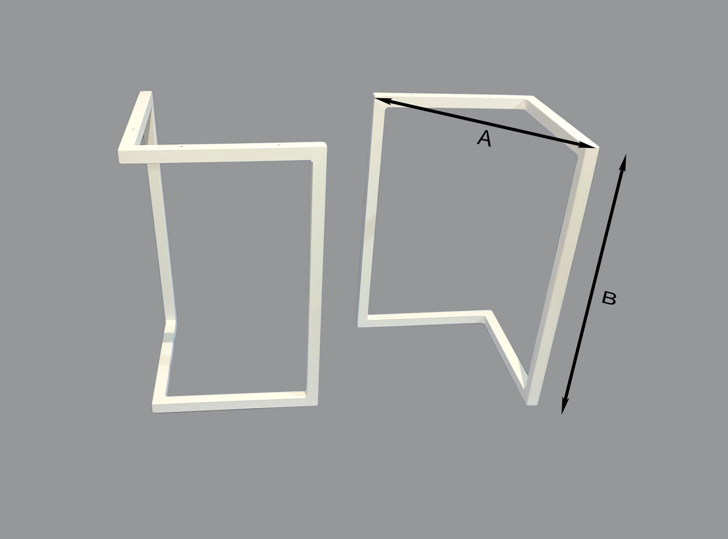 2 Und. Patas en v blancas para mesa DIY - Welderfire