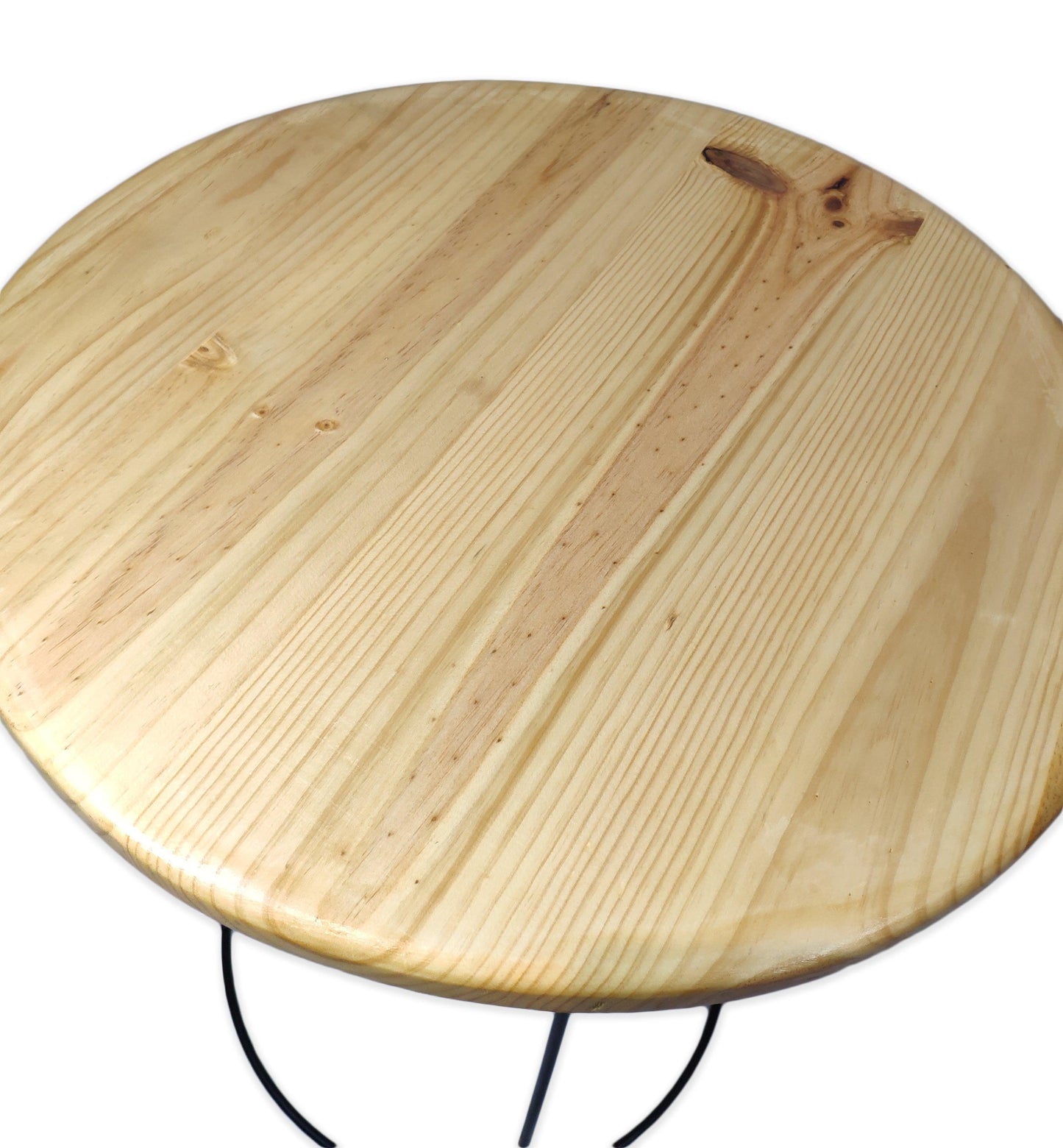 Mesa alta de madera redonda de diseño para bar - Welderfire