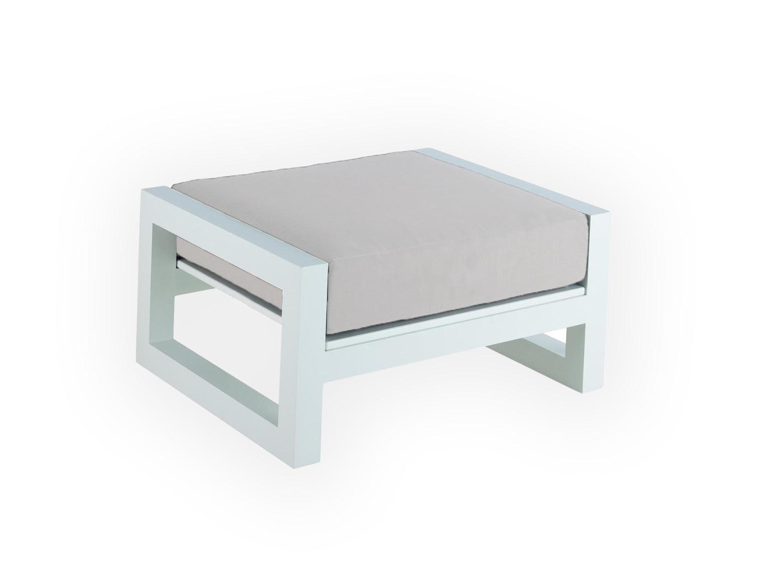 banco reposapiés exterior blanco para piscina - Welderfire