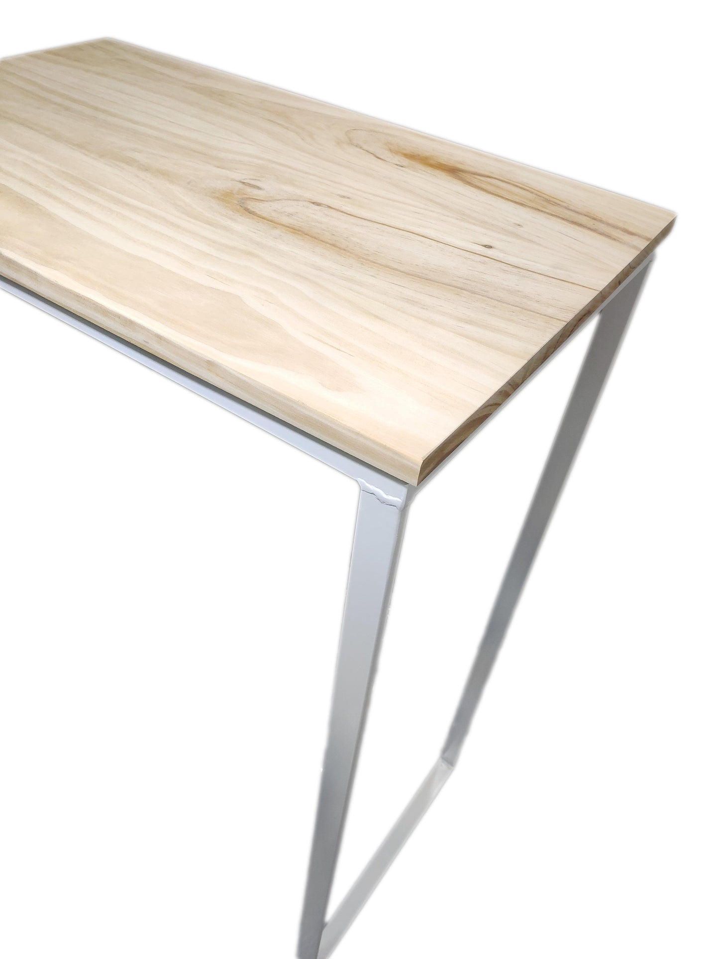 Mesa alta blanca madera pino natural - Welderfire