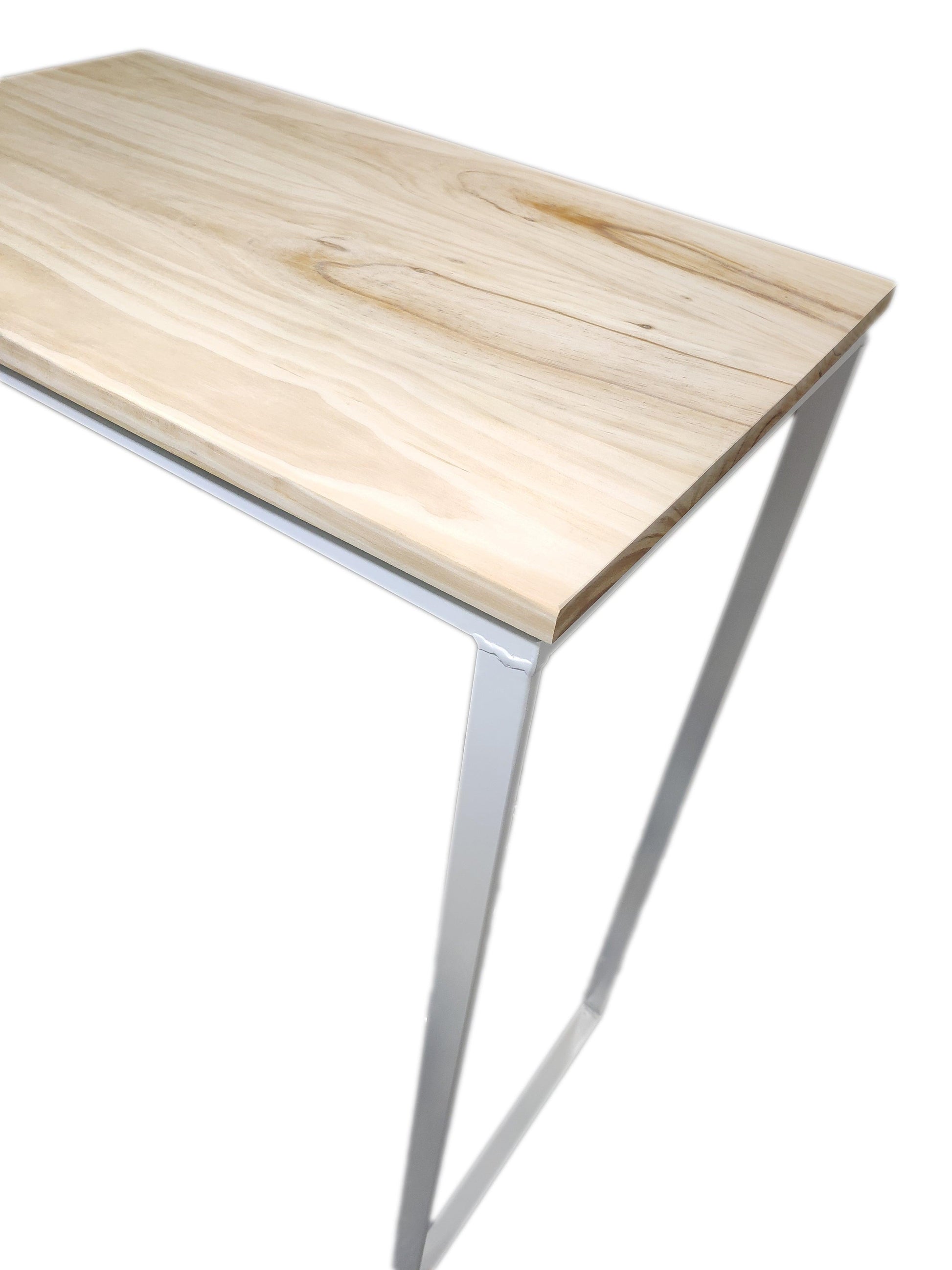 Mesa alta blanca madera pino natural - Welderfire