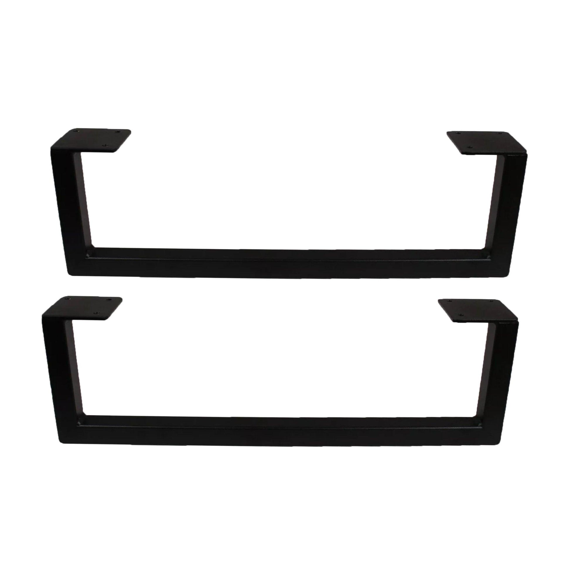 2x Patas negras metal acero mueble auxiliar Steel Style