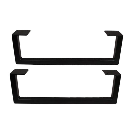 2x Patas negras metal acero mueble auxiliar Steel Style