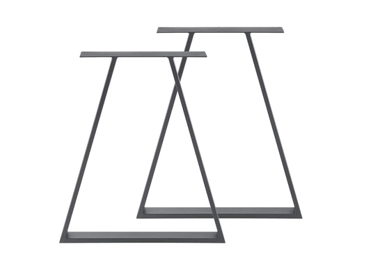 2UND. Patas en v negras para mesa tubo de 4x2 cm - Welderfire
