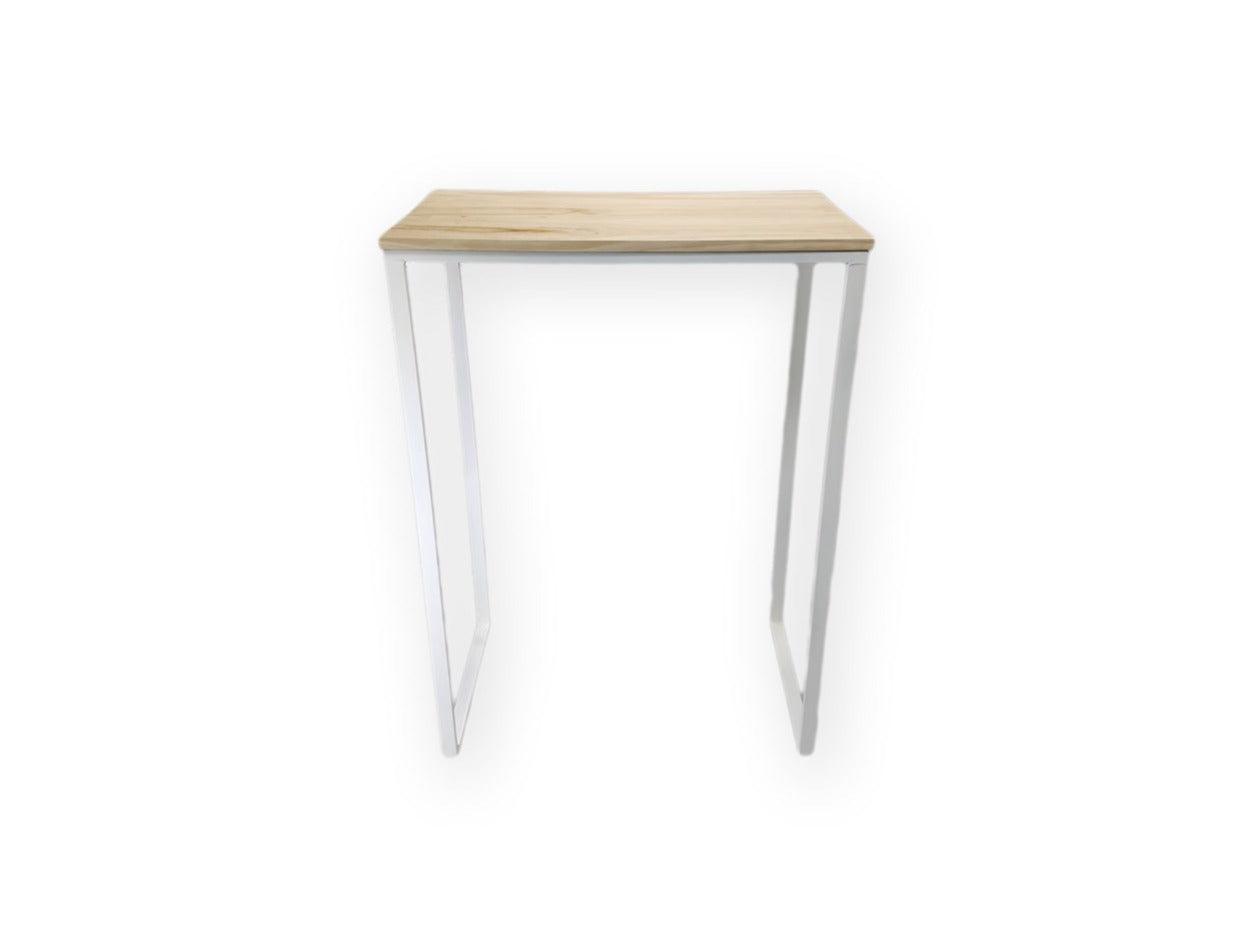 Mesa alta blanca madera pino natural - Welderfire