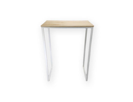 Mesa alta blanca madera pino natural - Welderfire