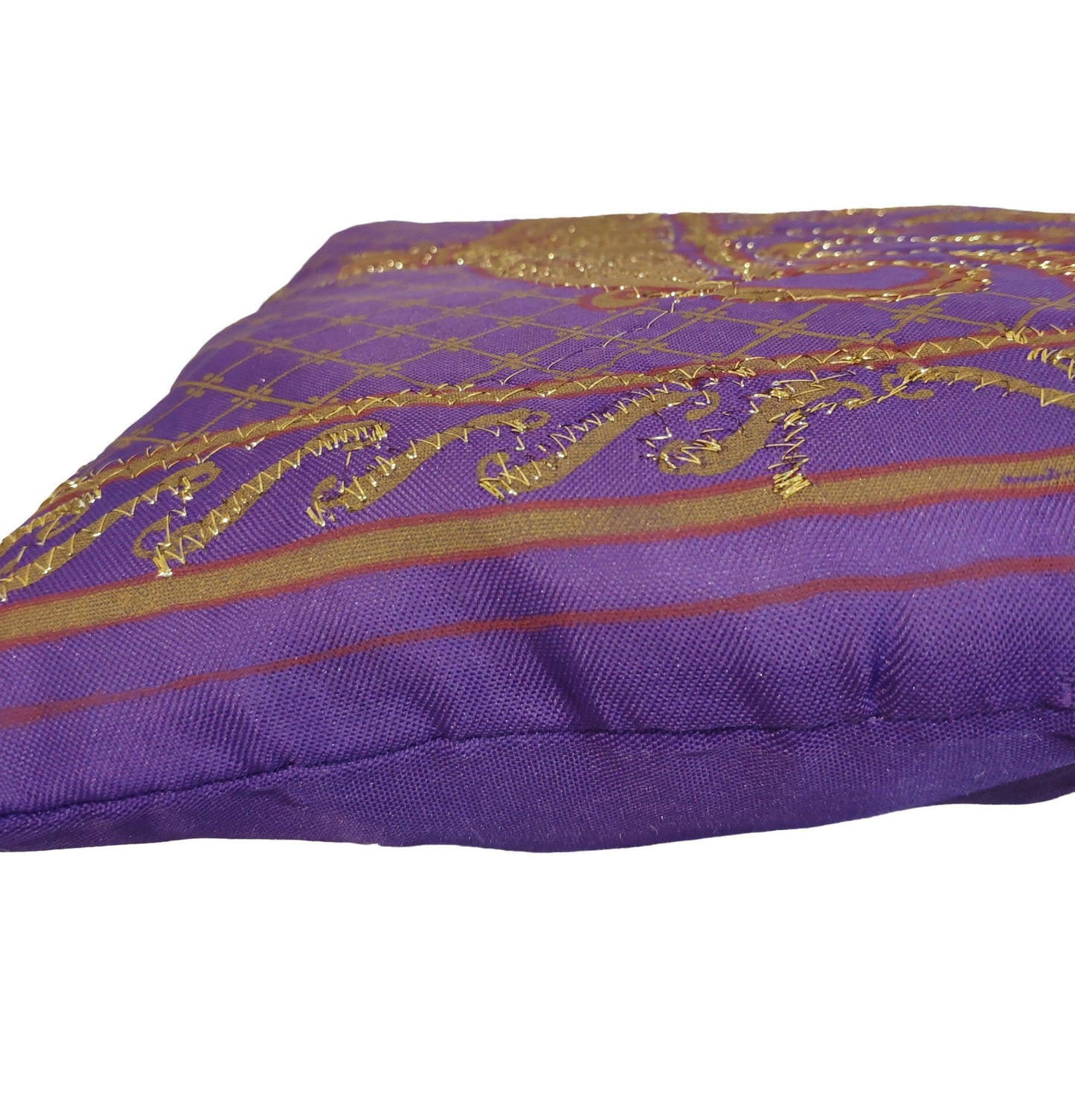 Cojín 30 x 30 cm con relleno estilo marroquí con acabados en color oro lila - Welderfire