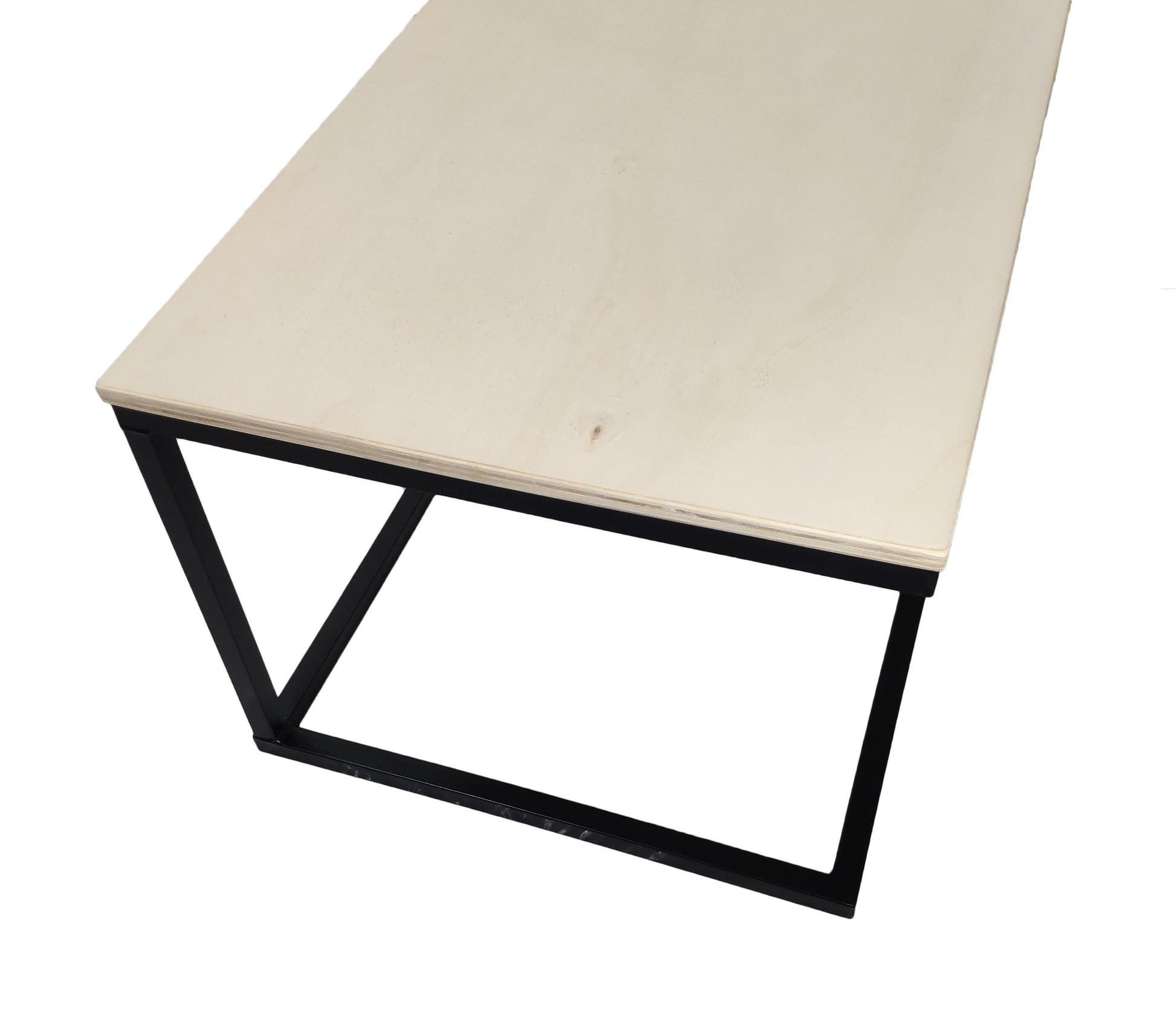 Mesa Salón Moderna 2 Patas metal y madera contrachapada. - Welderfire