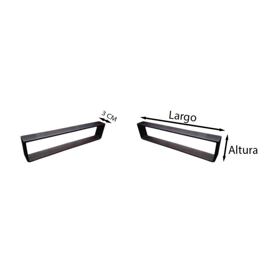 4 unidades de patas de tubo de 20x20mm gris de 7cm de alto x 33 de ancho cada pata - Welderfire