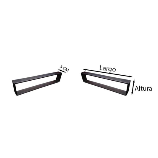 4 unidades de patas de tubo de 20x20mm gris de 7cm de alto x 33 de ancho cada pata - Welderfire