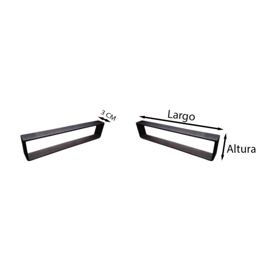 2 Patas negras acero para mueble sofá personalizables a medida