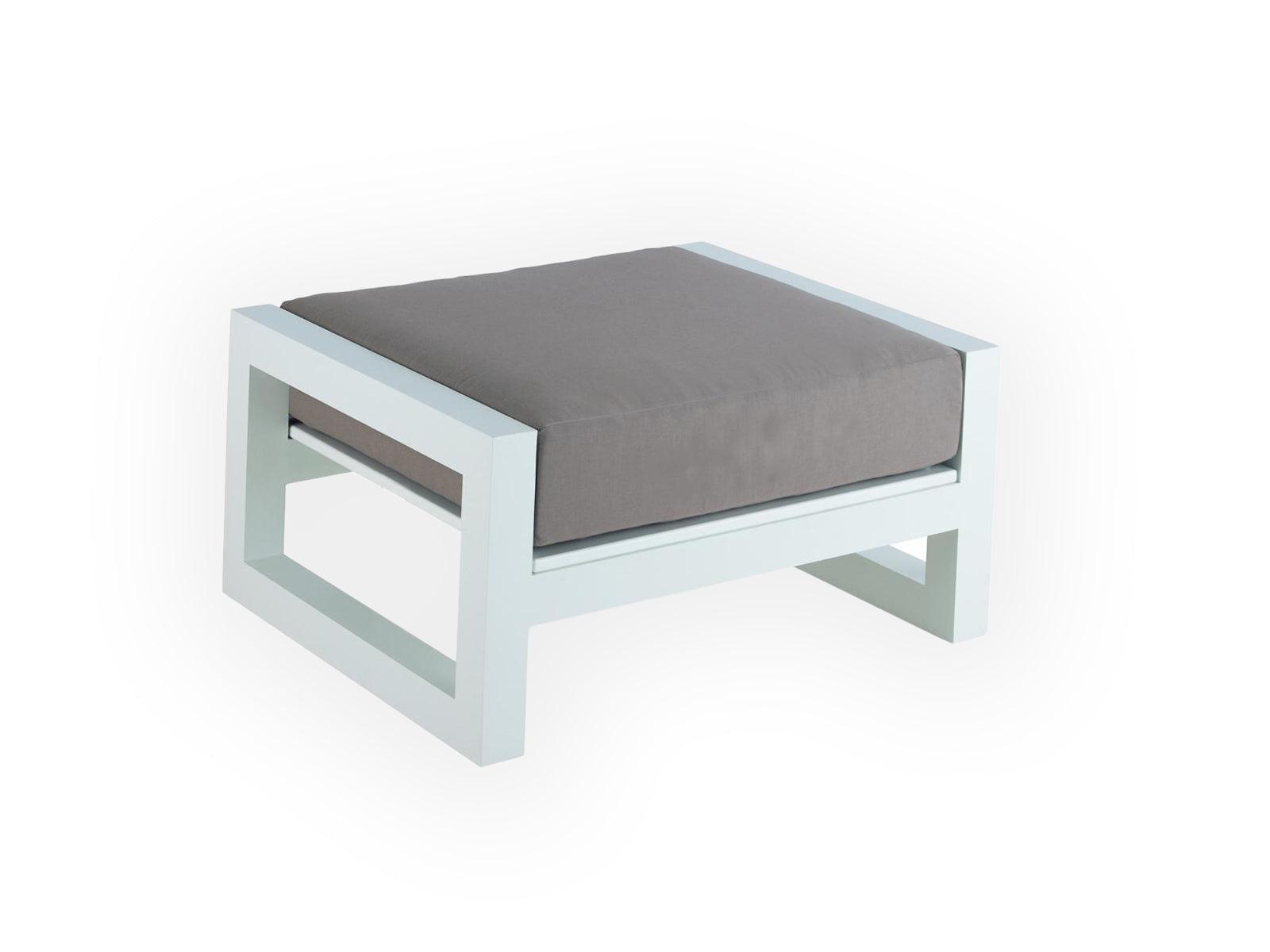 banco reposapiés exterior gris para piscina - Welderfire