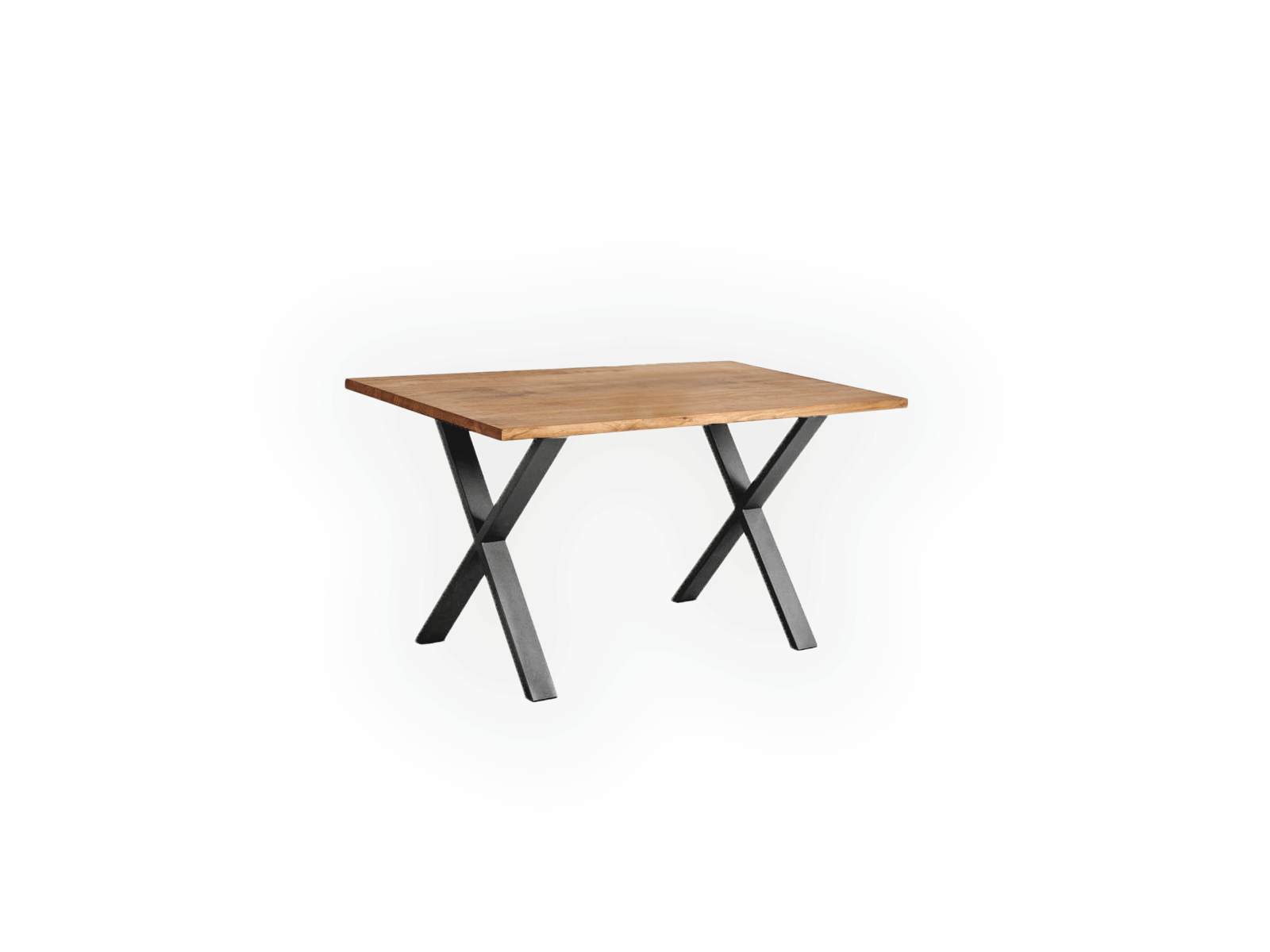 mesa patas en x negras madera de pino macizo