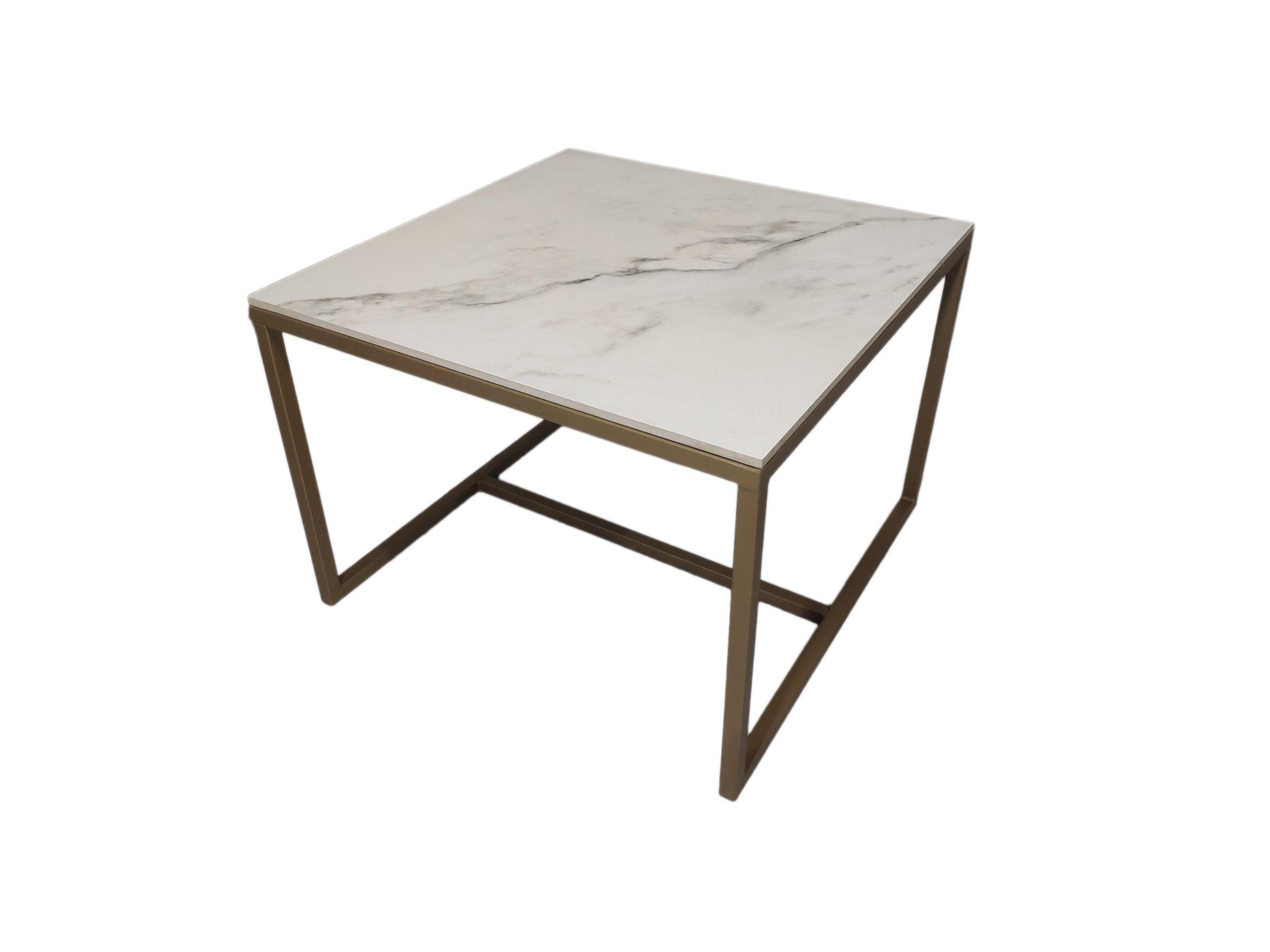 mesa dorada de diseño mármol - Welderfire