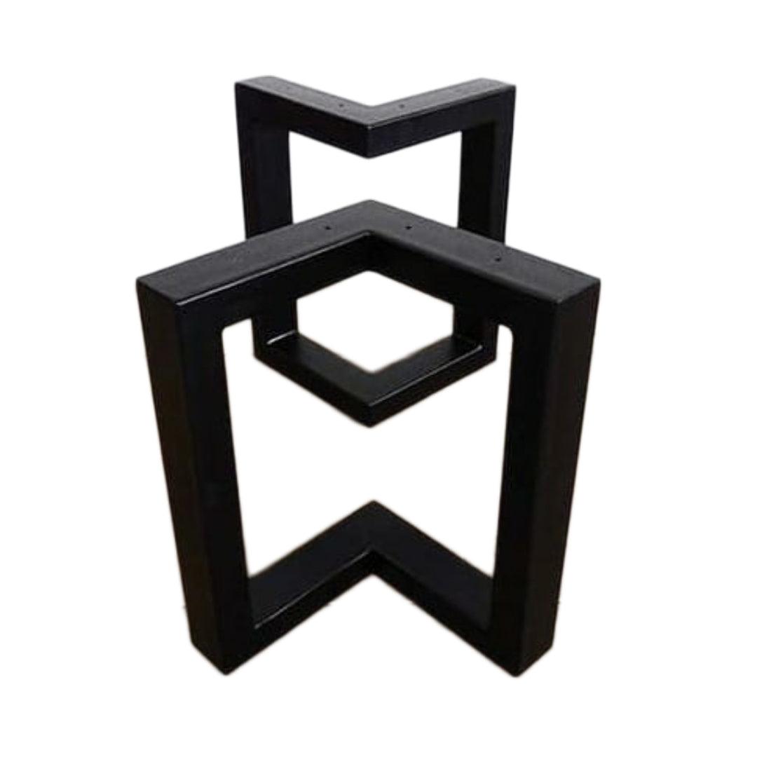 2und. Patas Mesa Moderna en V blanco brillo 100cm alto x A 50cm - Welderfire