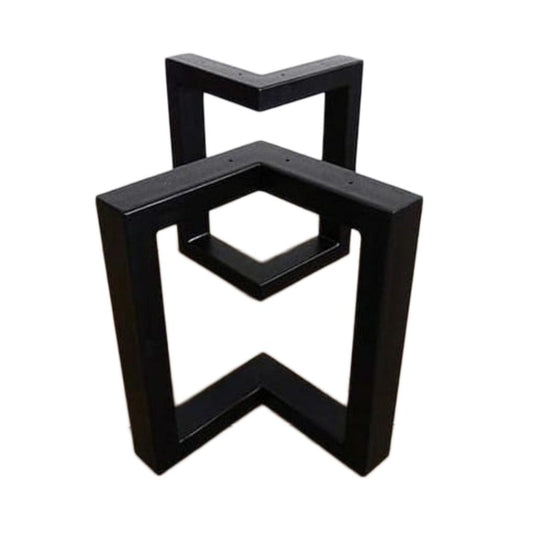 2und. Patas Mesa Moderna en V blanco brillo 100cm alto x A 50cm - Welderfire