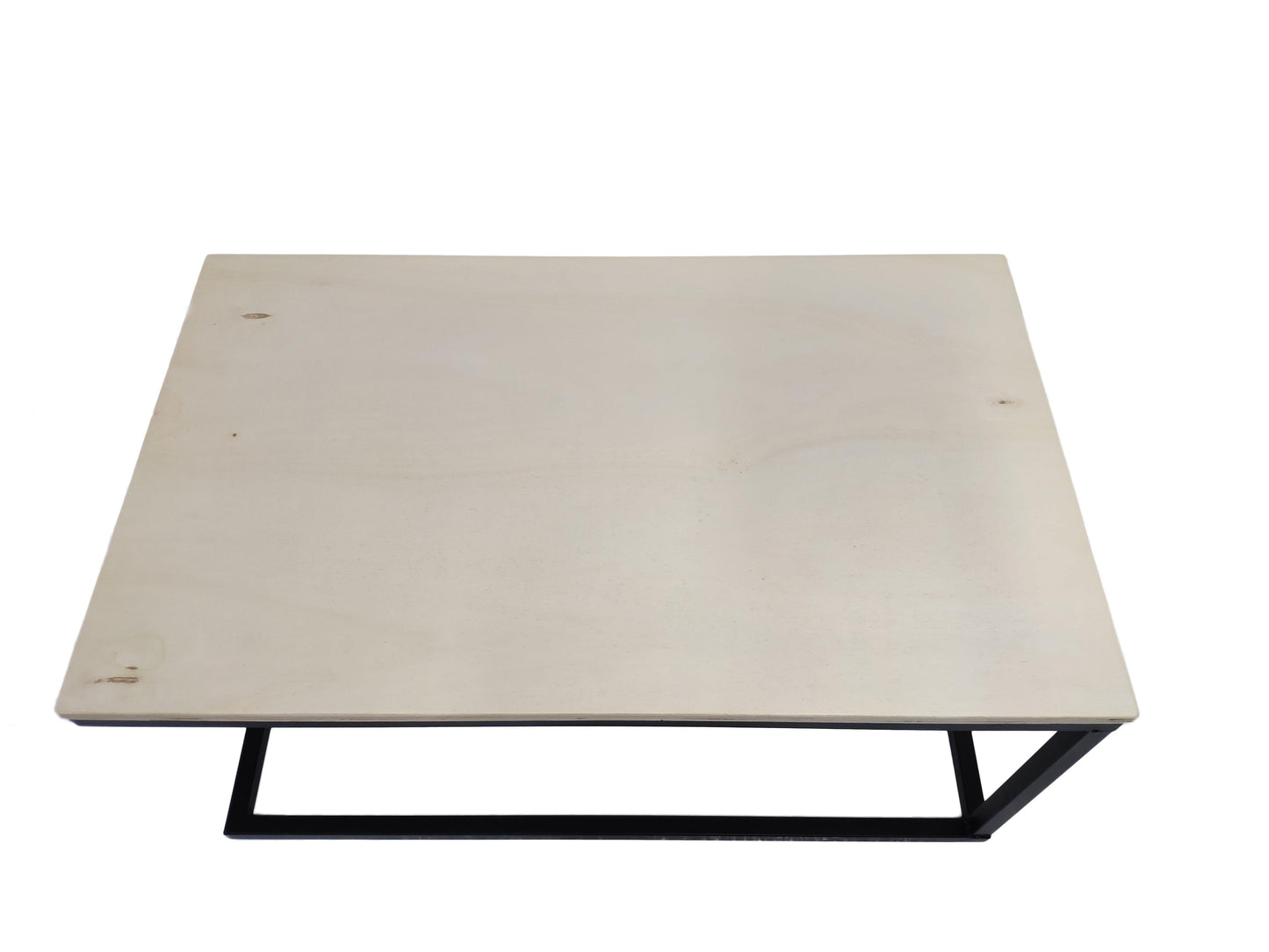 Mesa Salón Moderna 2 Patas metal y madera contrachapada. - Welderfire