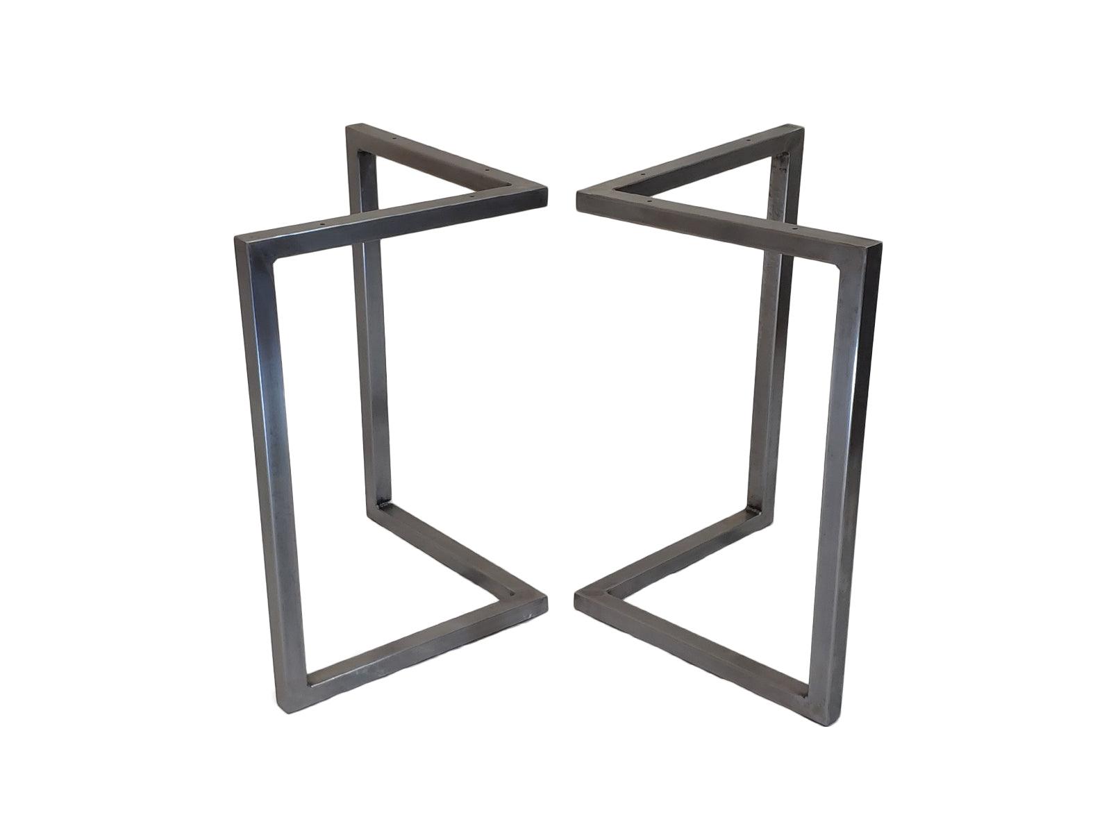 patas en v de diseño mesa moderna acero lacado