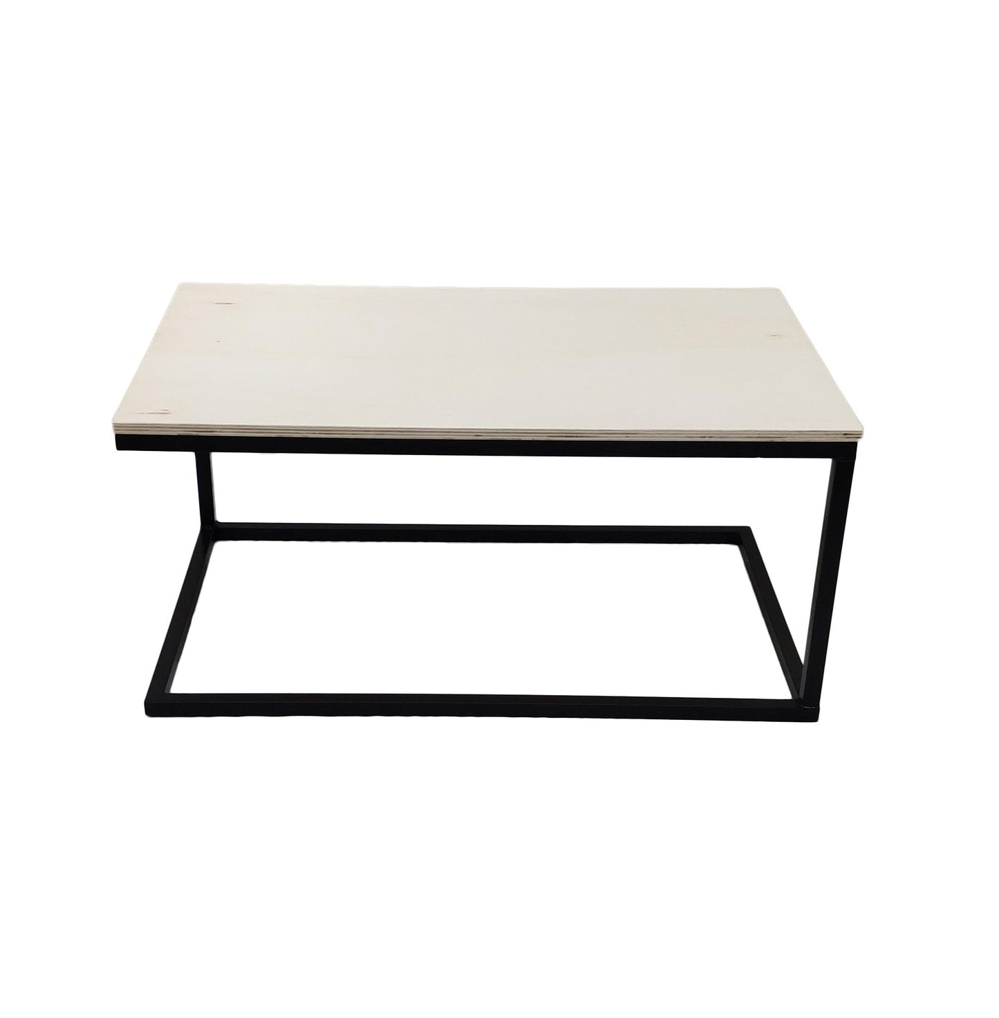 Mesa Salón Moderna 2 Patas metal y madera contrachapada. - Welderfire
