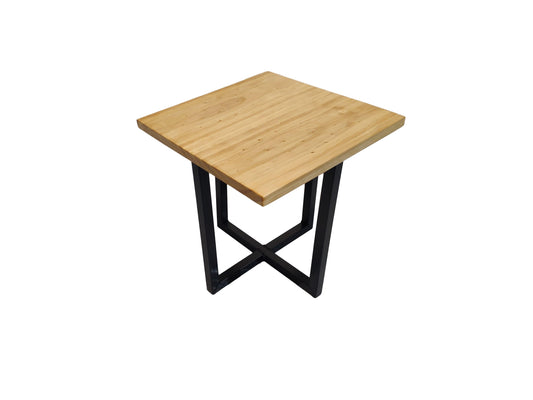 Taburete cuadrado en x madera pino natural - Welderfire