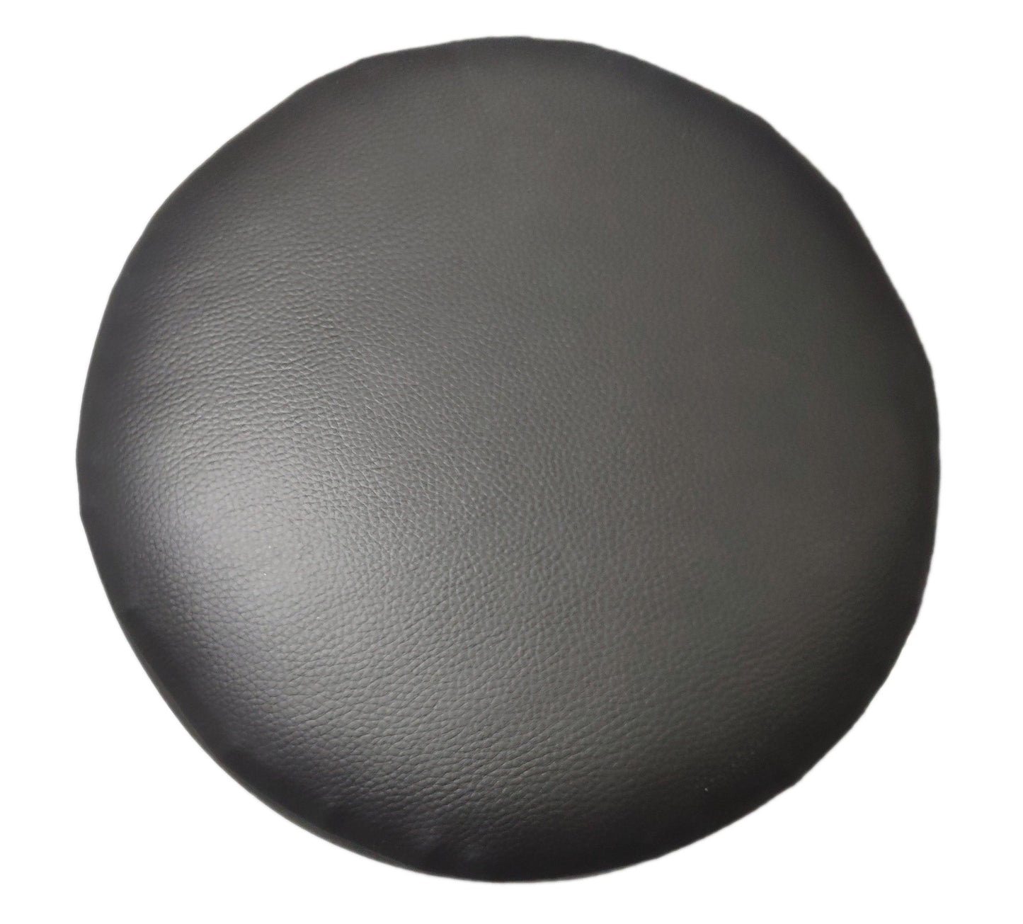 Taburete redondo acolchado cuero sintético negro. - Welderfire