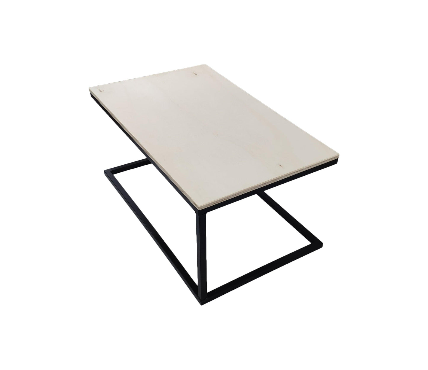 Mesa Salón Moderna 2 Patas metal y madera contrachapada. - Welderfire