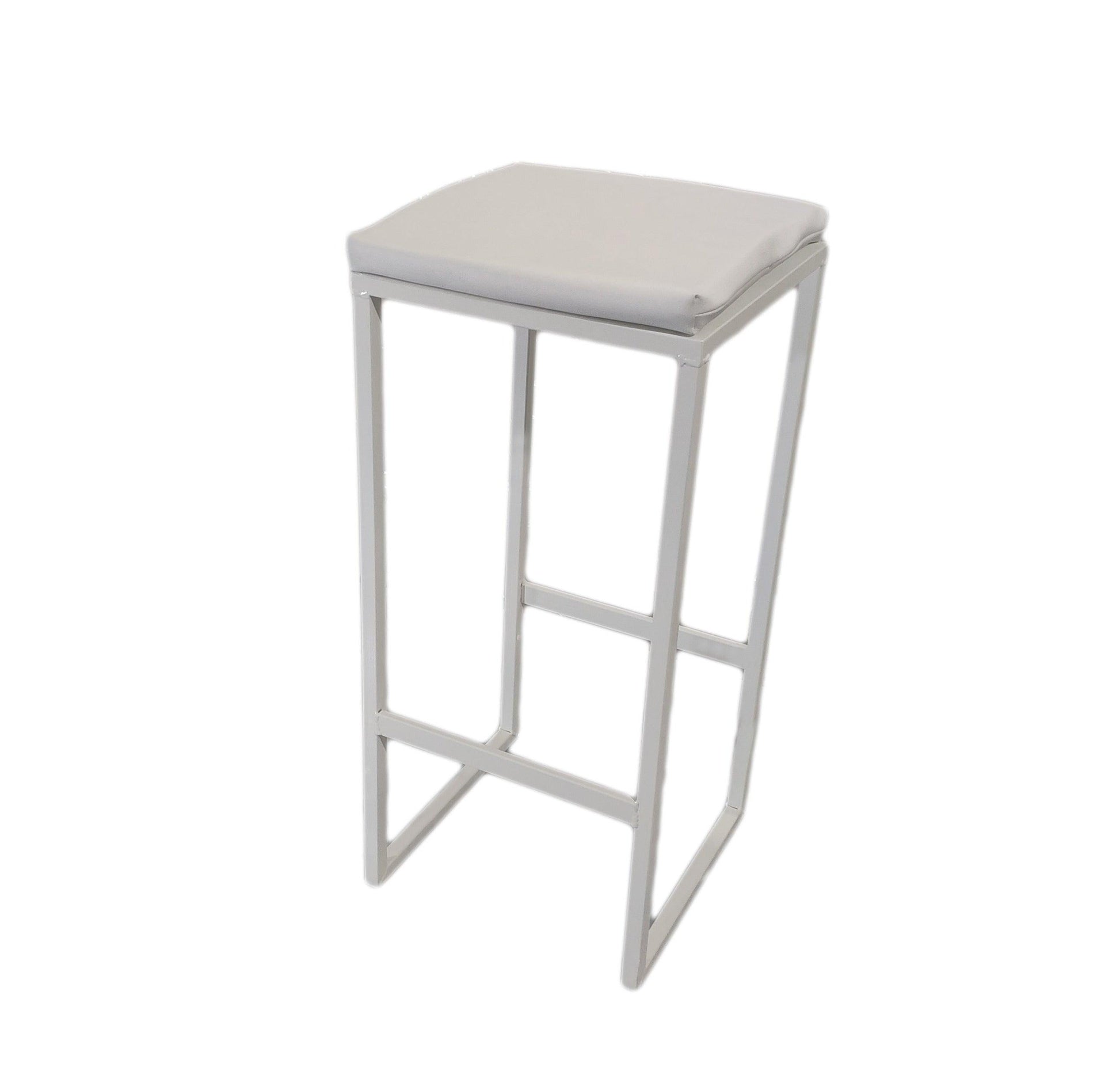 taburete piscina blanco acolchado cuero blanco - Welderfire
