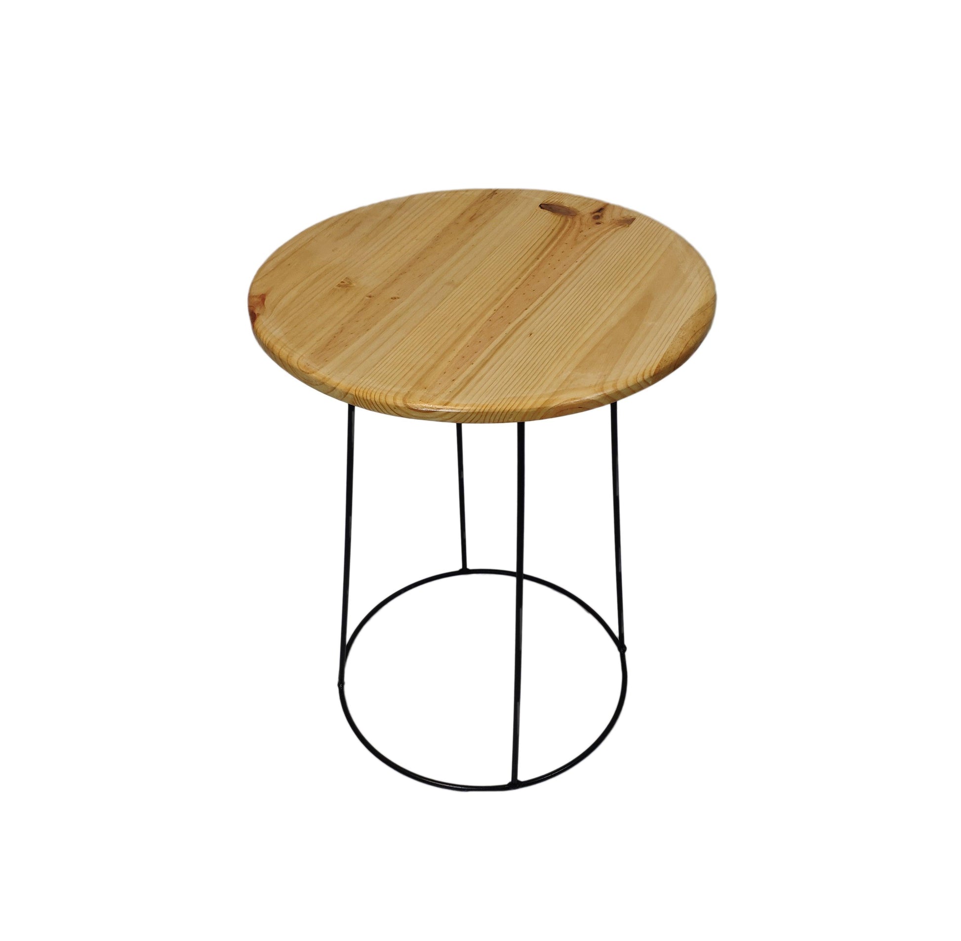 Mesa alta de madera redonda de diseño para bar - Welderfire