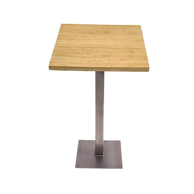mesa alta bar cuadrada madera pino - Welderfire