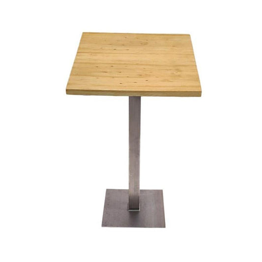 mesa alta bar cuadrada madera pino - Welderfire