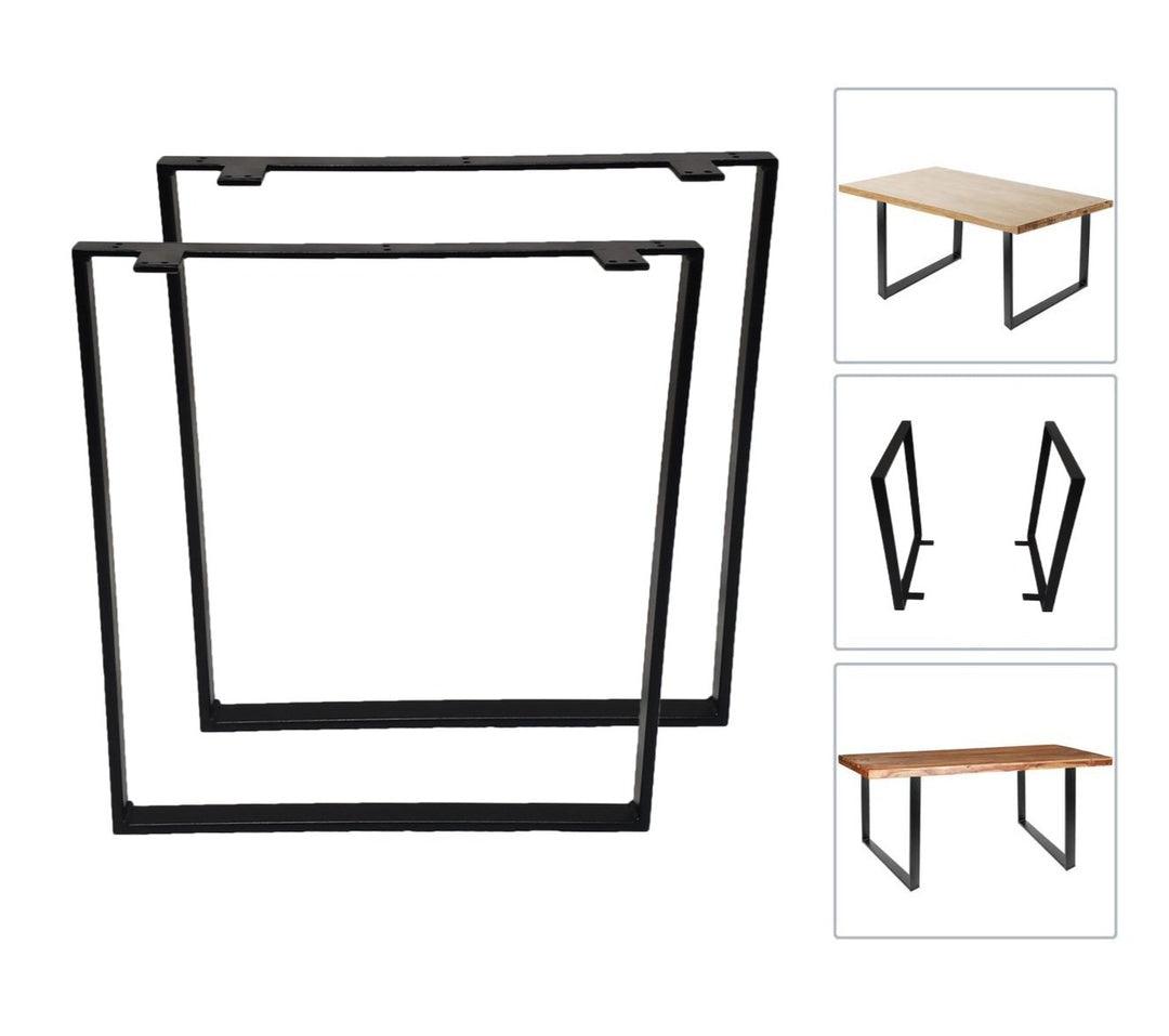 2 patas para mesa tubo 3x1cm acero 70 cm Altura x 35 cm Ancho Para Mesilla Recibidor Con Stock - Welderfire