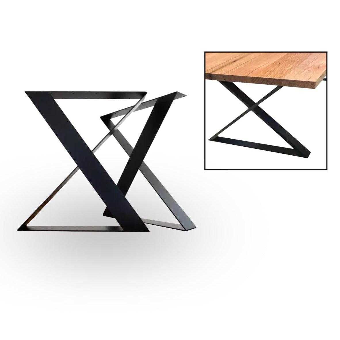 PATAS MESA EN X MODERNAS PLETINA 40X8 MM DESIGN - Welderfire