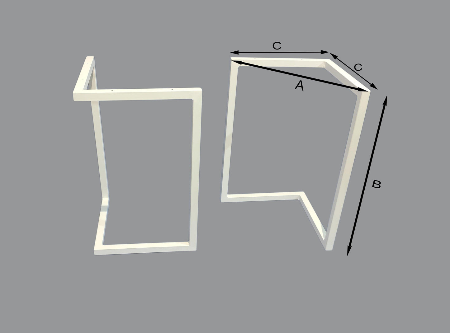 2und. Patas Mesa Moderna en V tubo de 40 x 40 mm - Welderfire