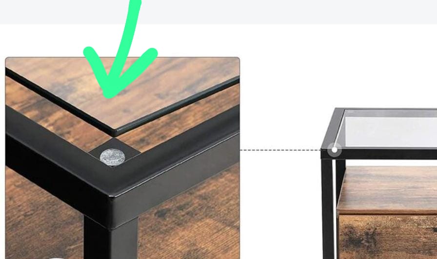 (2 mesillas ) como plano tubo 1,5 x 1,5 cm color Negro