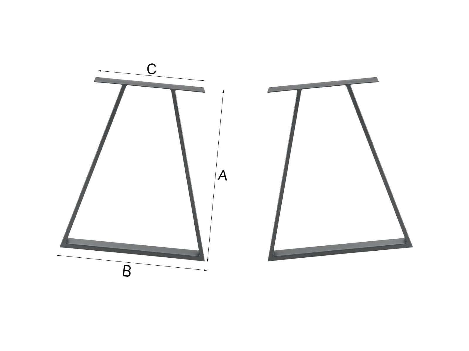 2UND. Patas en v negras para mesa tubo de 4x2 cm - Welderfire