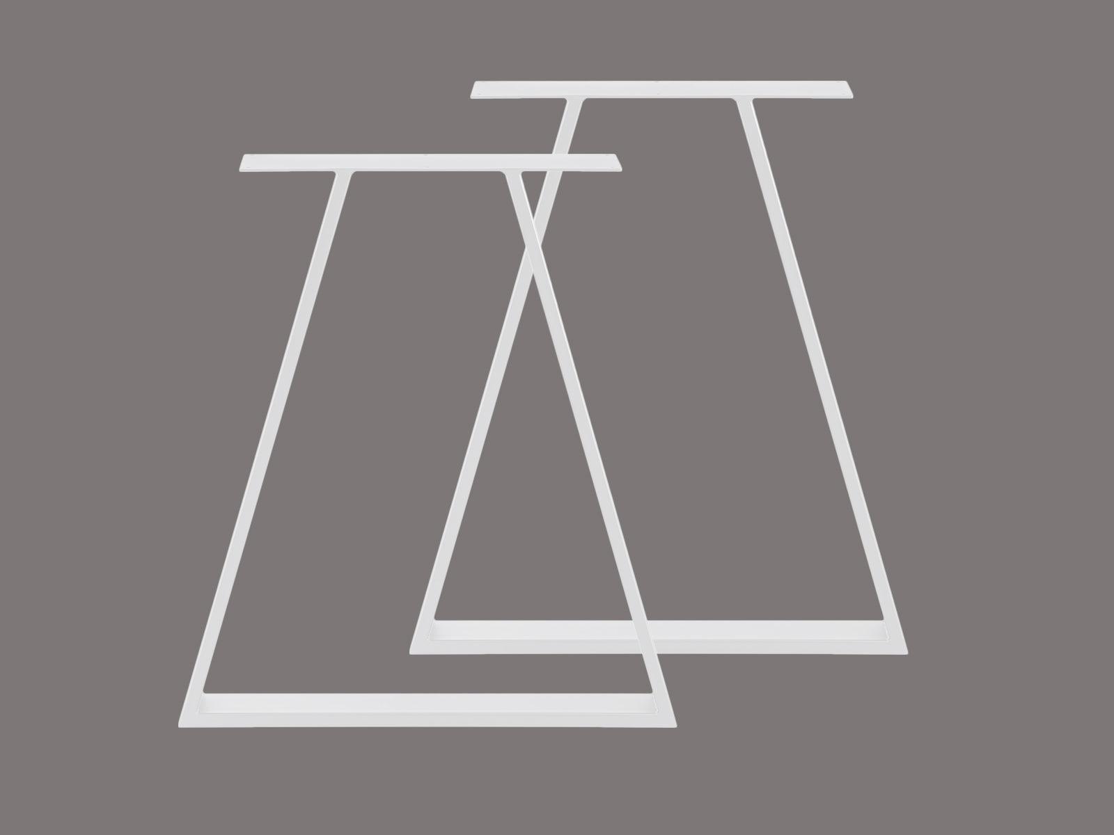 2UND. Patas en v blancas para mesa tubo de 4x2 cm - Welderfire