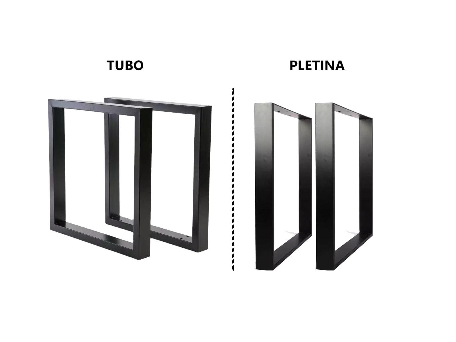 2 PATAS METALICAS TUBO 4 X 2 CM PERSONALIZABLES ACERO (Reforzadas) - Welderfire