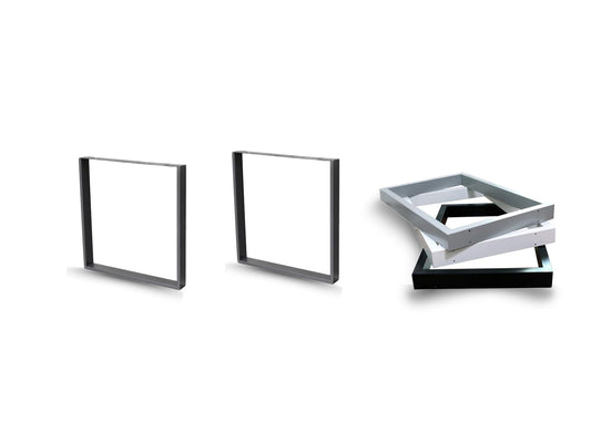 Conjunto patas mesa cuadradas tubo 4x2cm