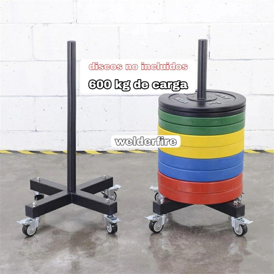 Soporte Almacenaje Con Ruedas Para Discos Pesas - Welderfire