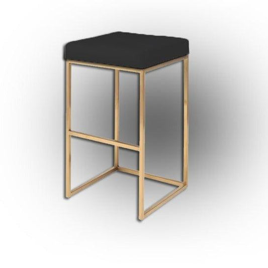 TABURETE ORO ALTO EN TERCIOPELO NEGRO DESIGN - Welderfire