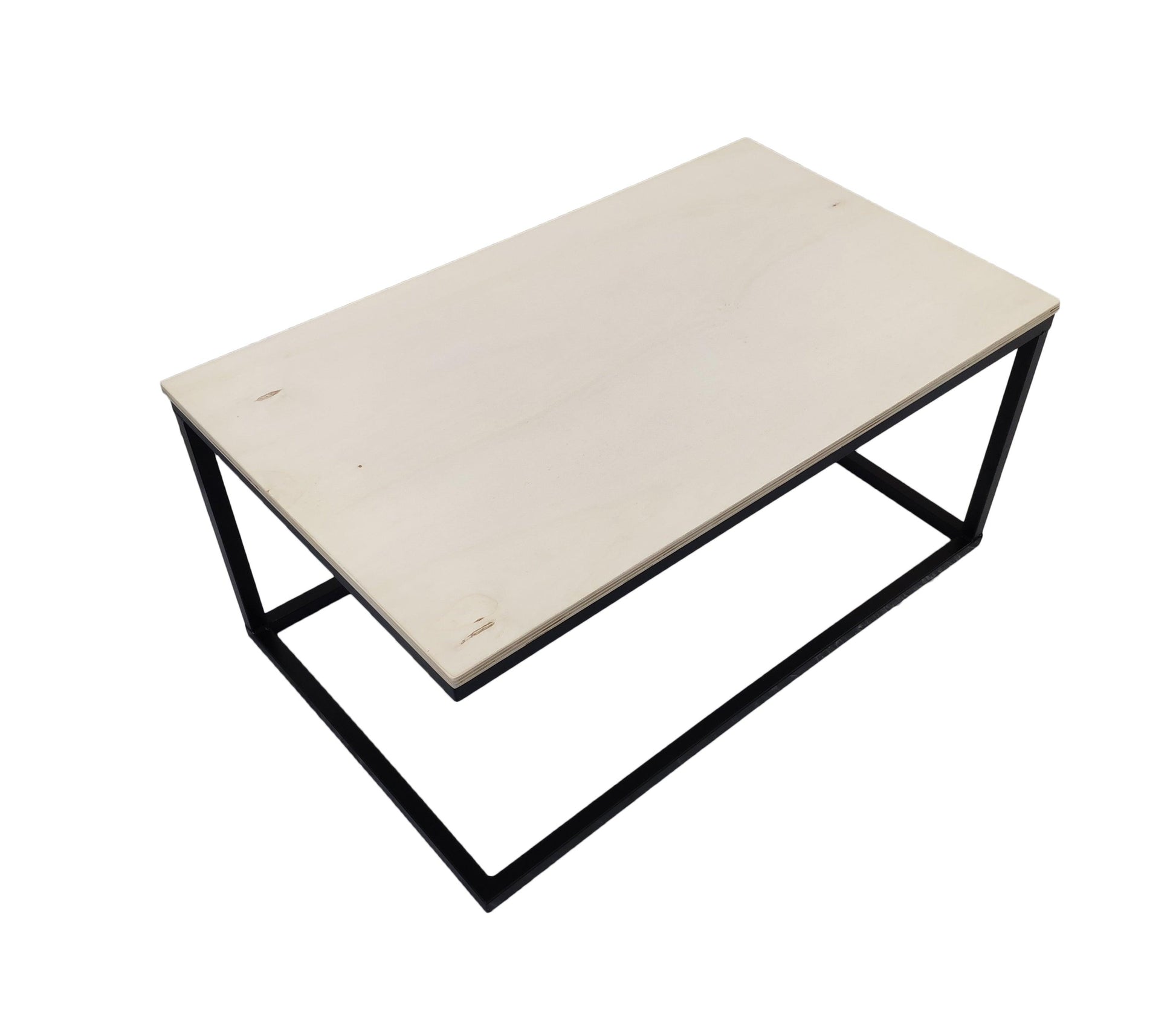 Mesa Salón Moderna 2 Patas metal y madera contrachapada. - Welderfire