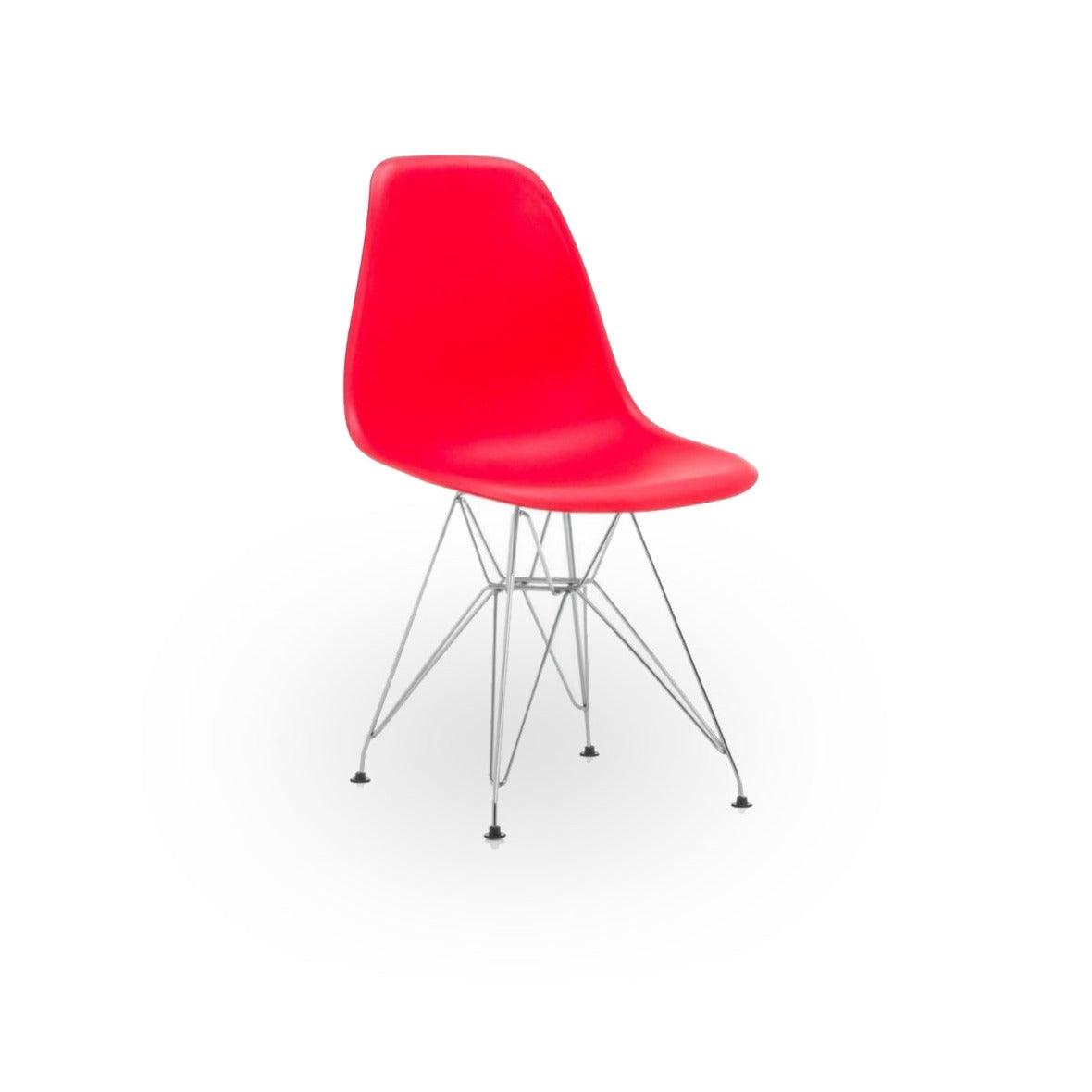 Silla moderna modelo ALASKA patas acero inox rojo " BAJO PEDIDO " - Welderfire