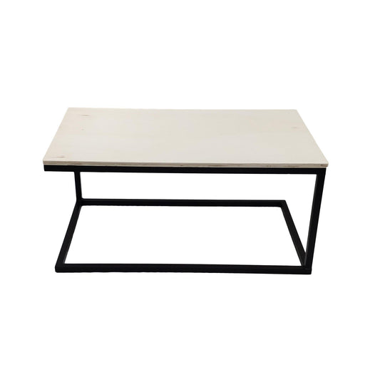 Mesa Salón Moderna 2 Patas metal y madera contrachapada. - Welderfire