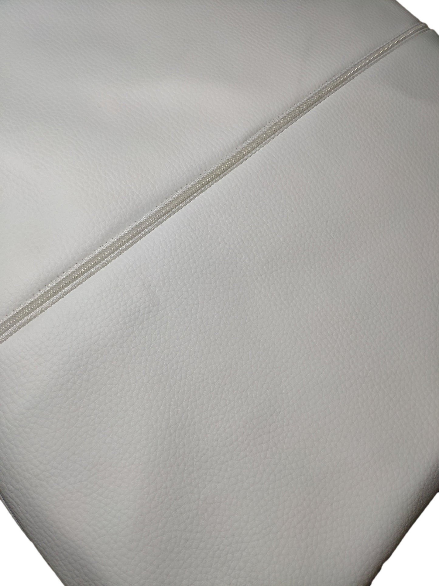 Mesa alta blanca madera pino natural + 2 taburetes acolchados cuero blanco - Welderfire