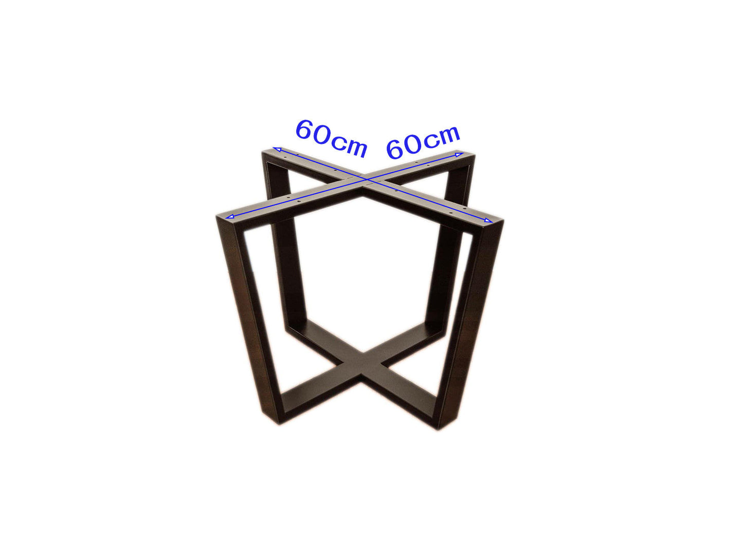 Patas Mesa Moderna en x - Para Mesa de Cristal - tubo 4x2 cm  " Altura 80cm "