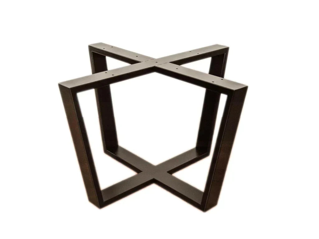 Patas Mesa Moderna en x - Para Mesa de Cristal - tubo 4x2 cm  " Altura 80cm "