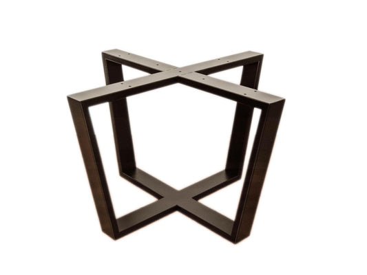 Patas Mesa Moderna en x tubo 4x2 cm "altura 74cm" - Welderfire