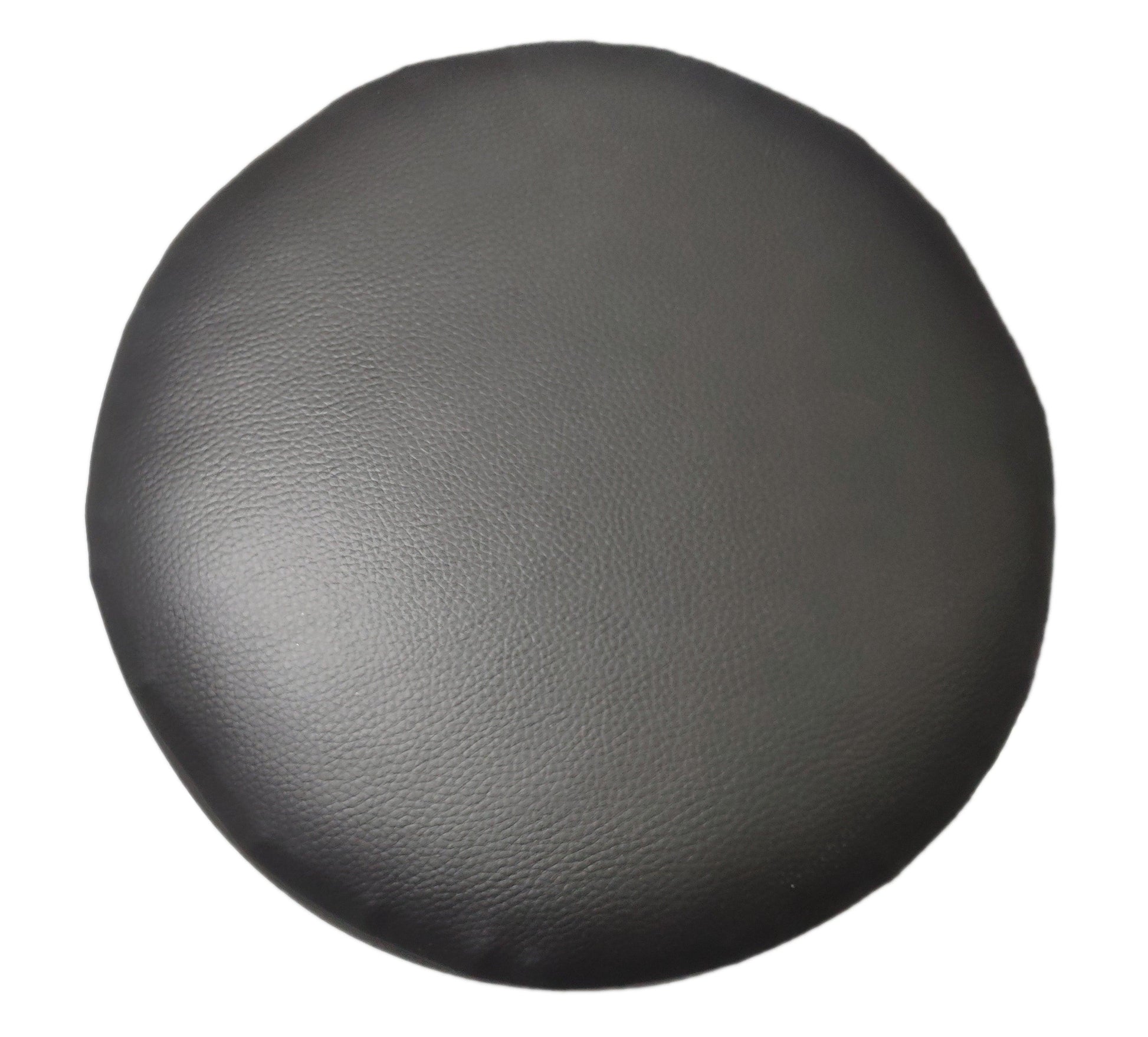 Taburete redondo acolchado cuero sintético negro. - Welderfire